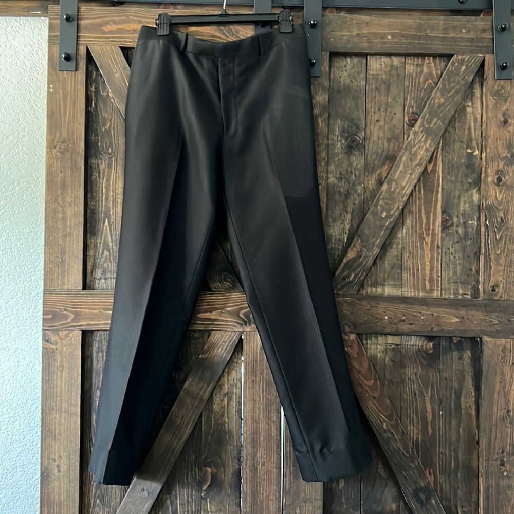 West End ribbed dress black Mens dress pants